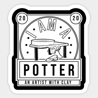 I am a Potter with Wheel Sticker